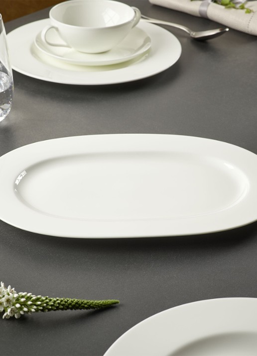 Villeroy & Boch Anmut serveerschaal 41 cm - achterkant gebroken wit