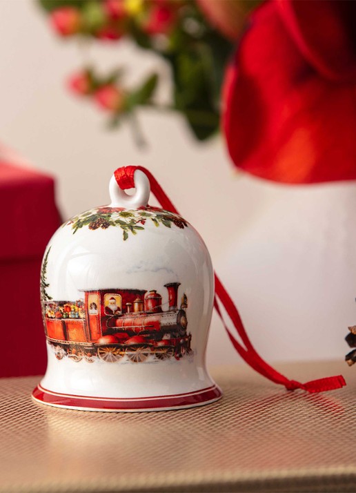 Villeroy & Boch Annual Christmas 2025 Klokje kersthanger 5,6 cm - achterkant gebroken wit