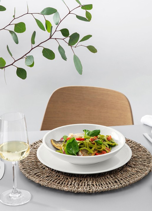 Villeroy & Boch Artesano pastabord 23,5 cm - achterkant gebroken wit