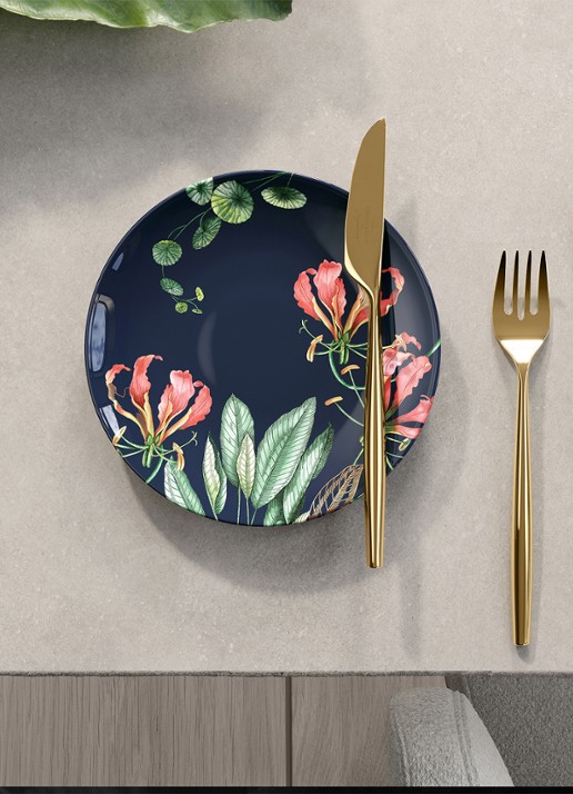 Villeroy & Boch Avarua serveerschaal 33 cm - achterkant 5 donkerblauw