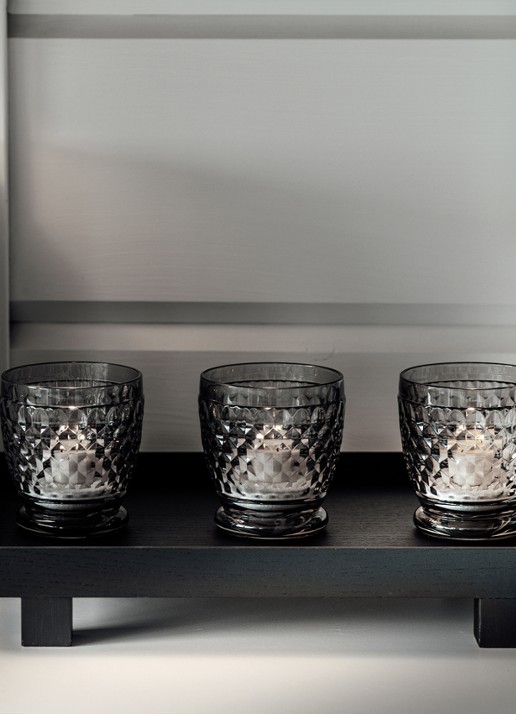 Villeroy & Boch Boston Smoke waterglas 33 cl - voorkant 2 grijs