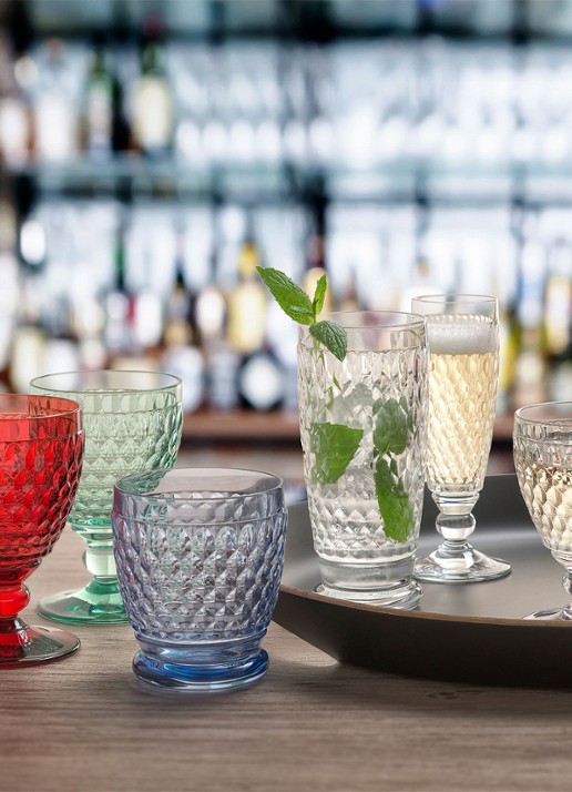 Villeroy & Boch Boston wijnglas 31 cl - voorkant 2 steenrood