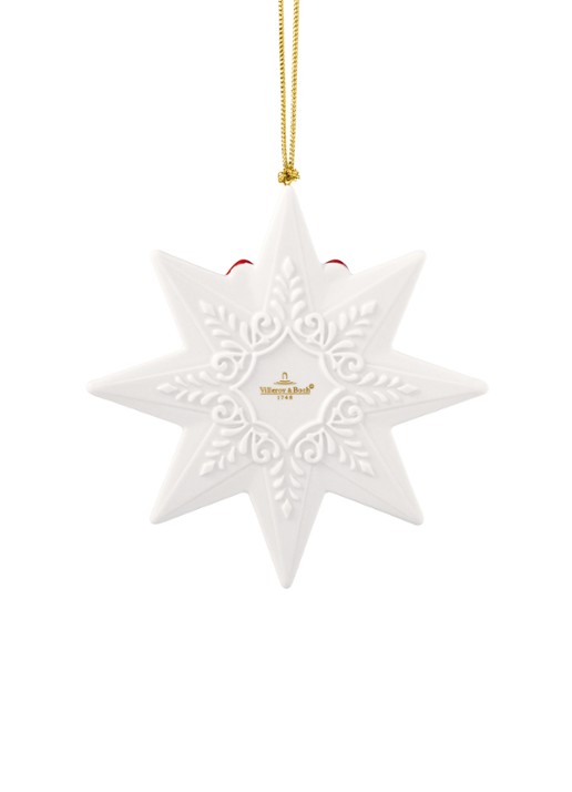 Villeroy & Boch Christmas Classics kersthanger 11,3 cm - voorkant 3 gebroken wit