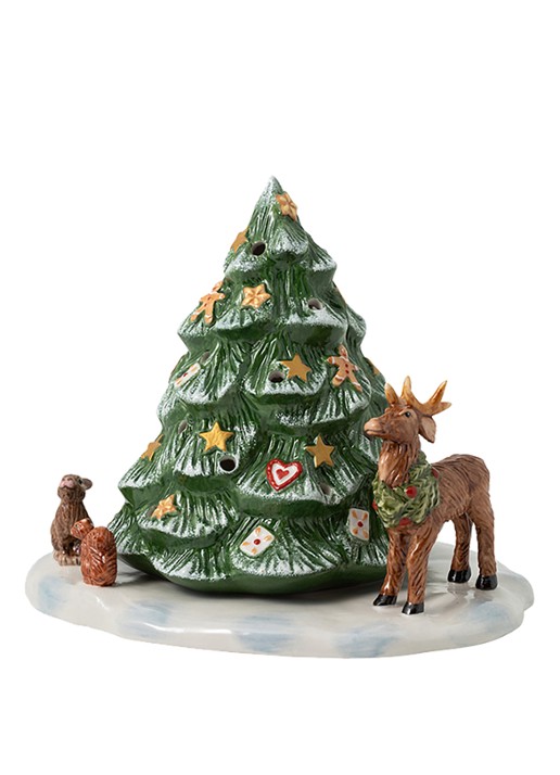 Villeroy & Boch Christmas Toys kerstboom met bosdieren waxinelichthouder 23 cm