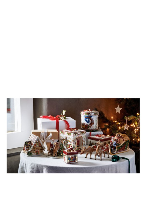 Villeroy & Boch Christmas Toys speeldoos en waxinelichthouder 16,5 cm - voorkant 4 multicolor