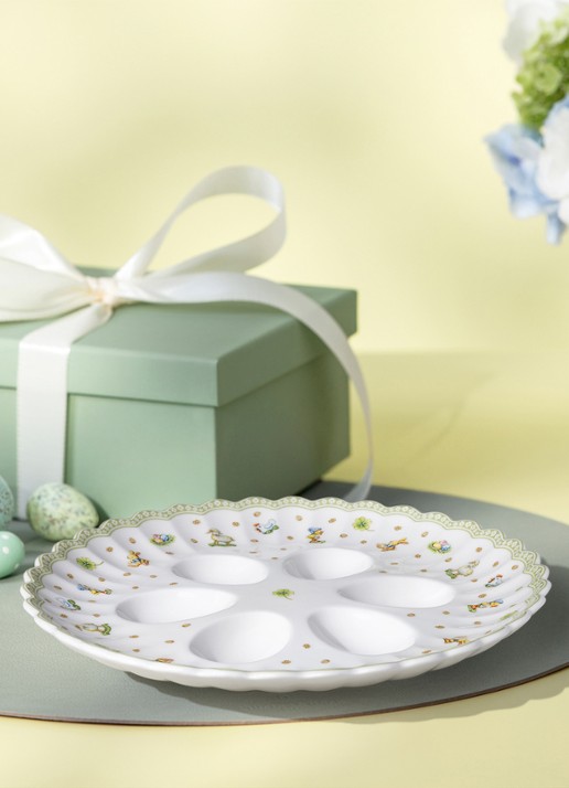 Villeroy & Boch Easter Delight eierbord 24 cm - voorkant 2 gebroken wit