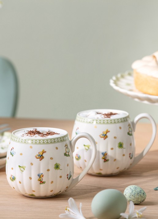 Villeroy & Boch Easter Delight mok set van 2 - voorkant 3 gebroken wit