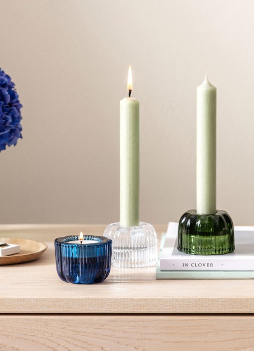 Villeroy & Boch Fleur bleu kandelaar 4,5 cm 2-in-1 - voorkant 2 blauw