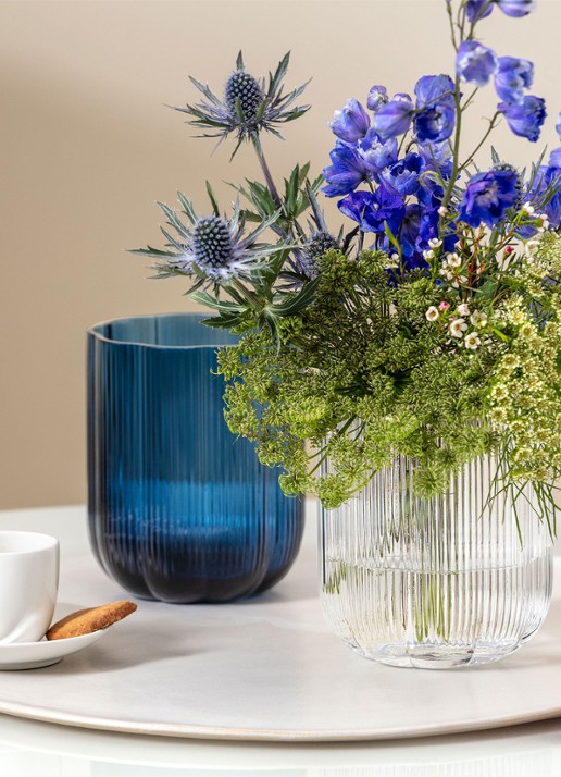 Villeroy & Boch Fleur bleu Wazon vaas 15 cm - voorkant 2 blauw