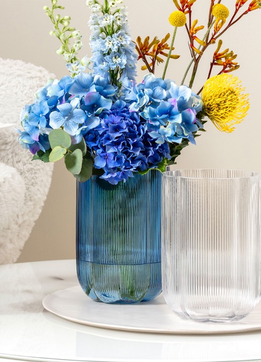 Villeroy & Boch Fleur bleu Wazon vaas 22,5 cm - voorkant 2 blauw