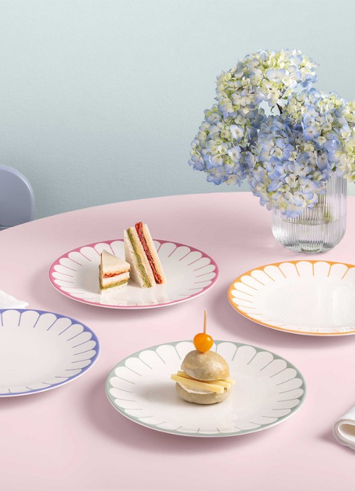 Villeroy & Boch Fleur dinerbord 27 cm - detail lindegroen