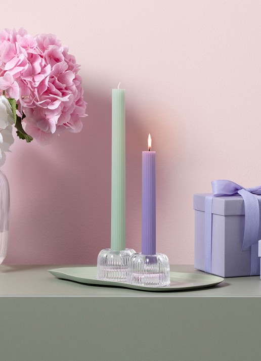 Villeroy & Boch Fleur dinerkaars set van 2 - voorkant 2 blauw
