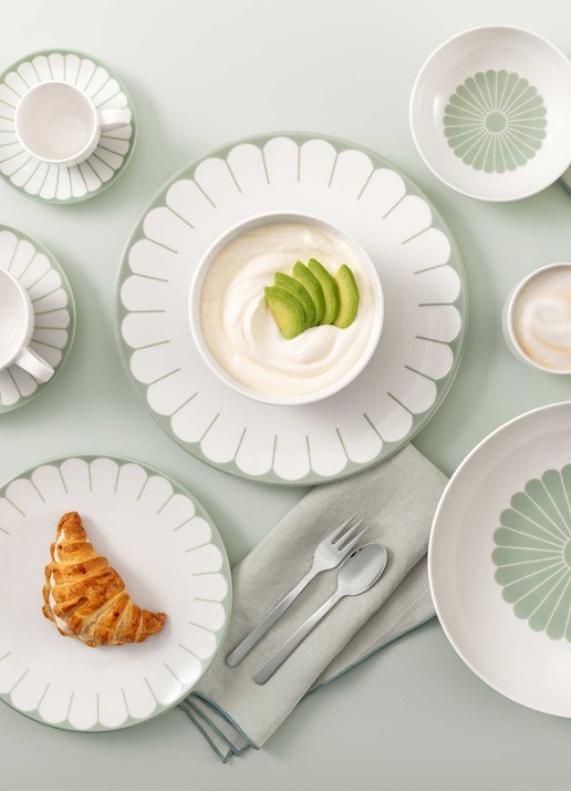 Villeroy & Boch Fleur koffiekopje 16 cl - voorkant 3 lindegroen