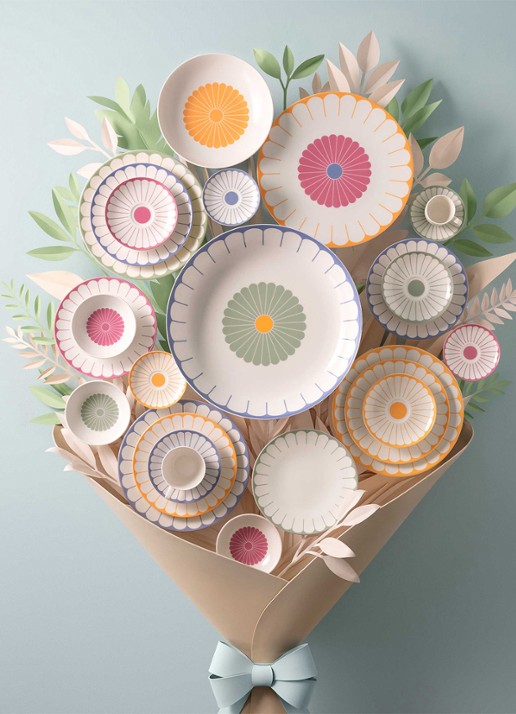 Villeroy & Boch Fleur koffiekopje 16 cl - detail 3 lichtblauw