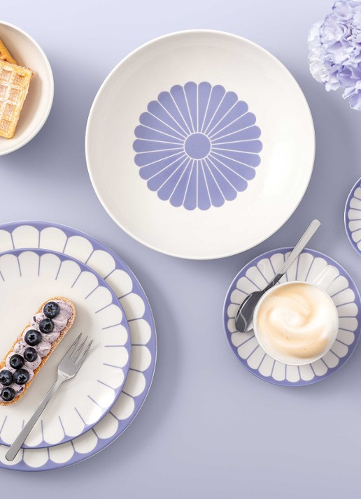 Villeroy & Boch Fleur koffiekopje 16 cl - voorkant 2 lichtblauw
