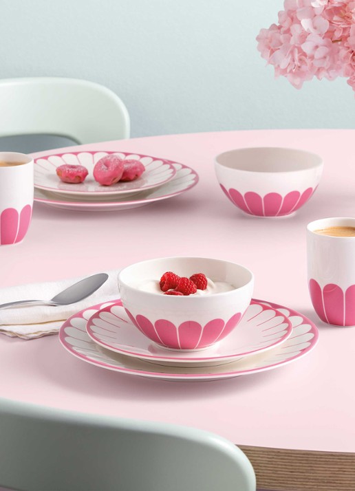 Villeroy & Boch Fleur ontbijtbord 21 cm - detail roze