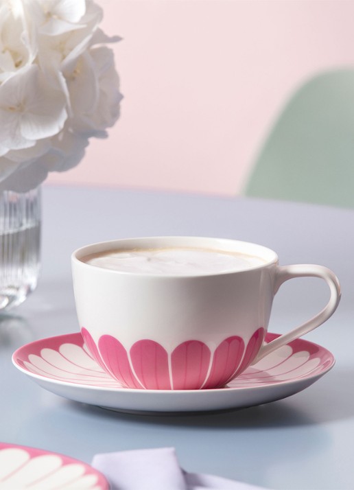 Villeroy & Boch Fleur schotel 17,5 cm - achterkant 3 donkerroze