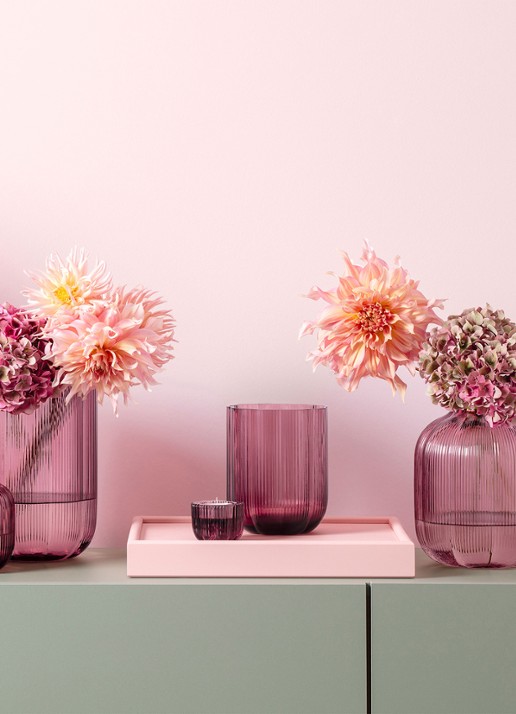 Villeroy & Boch Fleur vaas 11 cm - achterkant roze