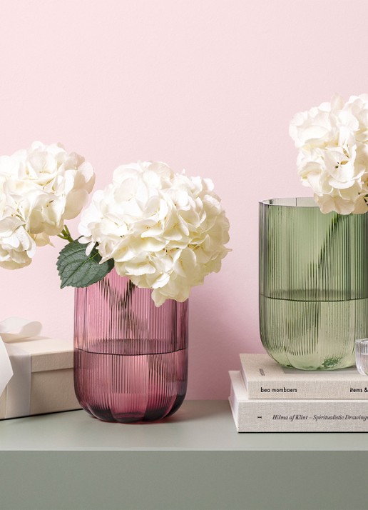 Villeroy & Boch Fleur vaas 22,5 cm - voorkant 3 roze