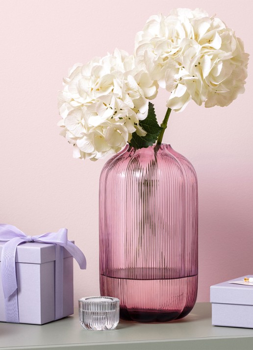 Villeroy & Boch Fleur vaas 28 cm - voorkant 2 roze