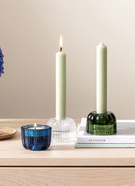 Villeroy & Boch Fleur vert kandelaar 4,5 cm 2-in-1  - voorkant 2 groen