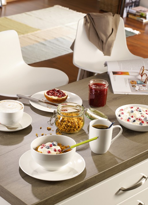 Villeroy & Boch For Me serviesset voor 4 personen - detail gebroken wit