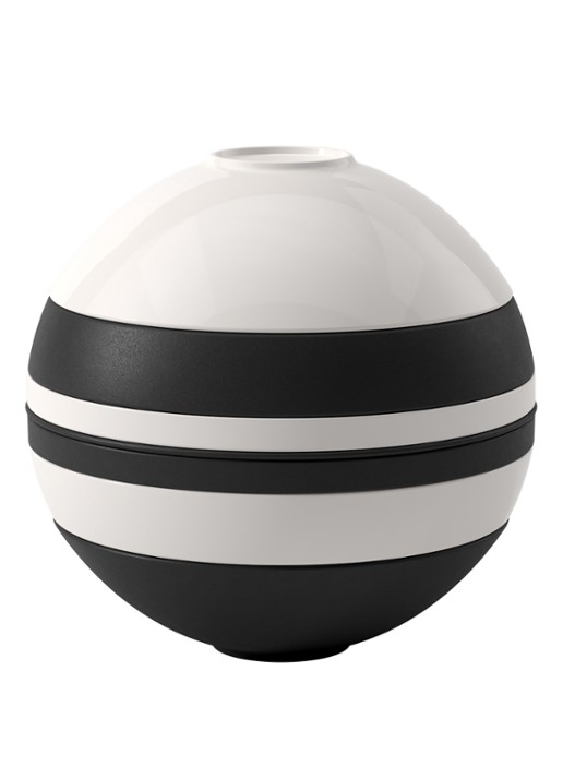 Villeroy & Boch Iconic La Boule Black & White serviesset 7-delig - voorkant 2 zwart