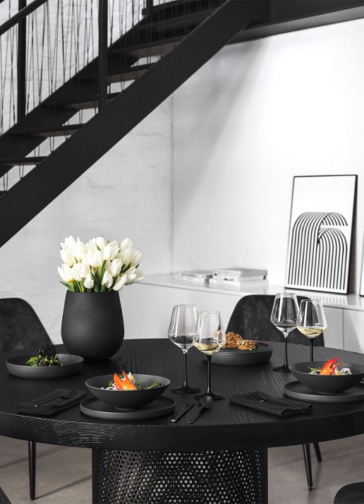 Villeroy & Boch Iconic La Boule serviesset 7-delig - detail 2 zwart
