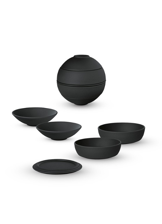 Villeroy & Boch Iconic La petite Boule serviesset 5-delig - detail 3 zwart