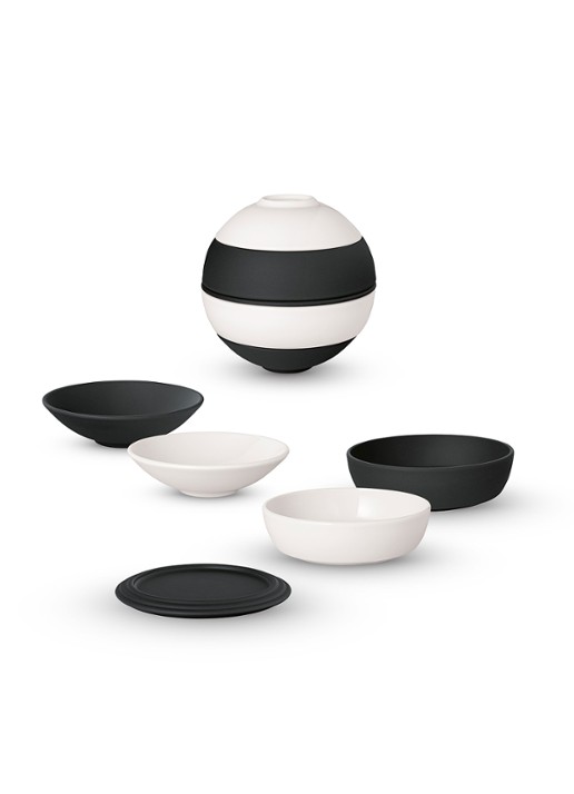 Villeroy & Boch Iconic La petite Boule serviesset 5-delig - detail 3 zwart