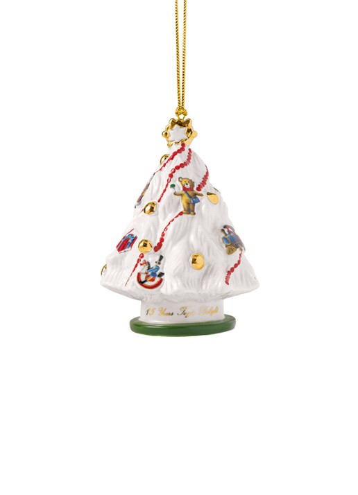 Villeroy & Boch Kerstboom 2025 kersthanger 7,3 cm - voorkant 5 gebroken wit
