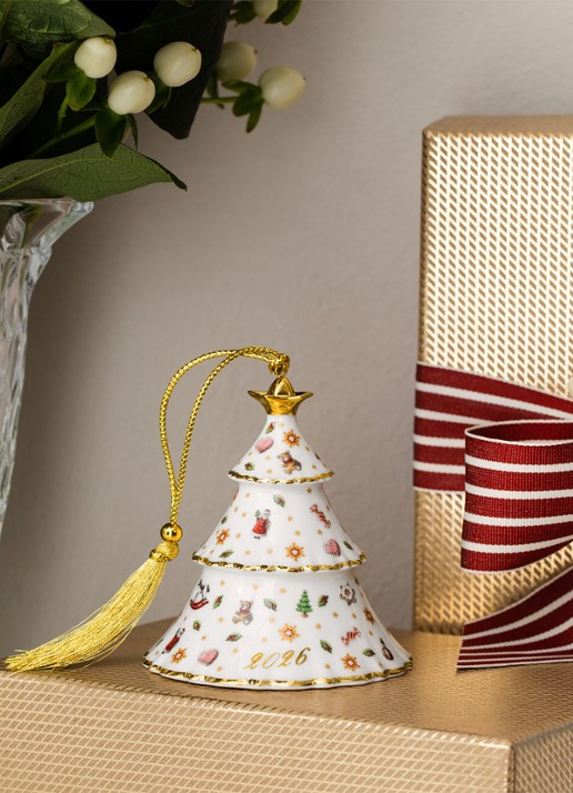 Villeroy & Boch Kerstboom 2026 kersthanger 8,4 cm - voorkant 4 wit