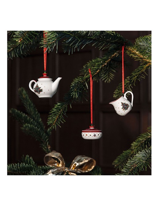 Villeroy & Boch Koffieset kersthanger 3-delig - detail 3 gebroken wit