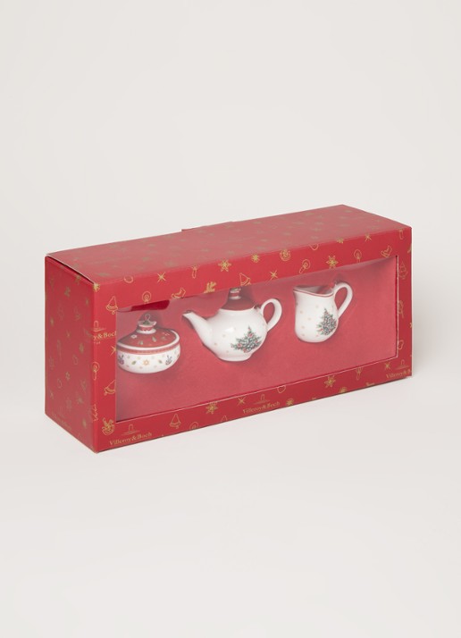 Villeroy & Boch Koffieset kersthanger 3-delig - voorkant 2 gebroken wit