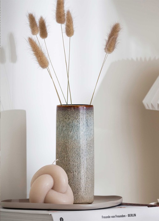 Villeroy & Boch Lave Cylinder vaas 20 cm - voorkant 2 beige