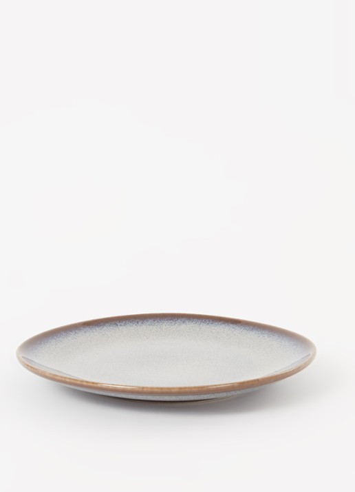 Villeroy & Boch Lave gebaksbordje 17,5 cm - voorkant 2 donkerbeige