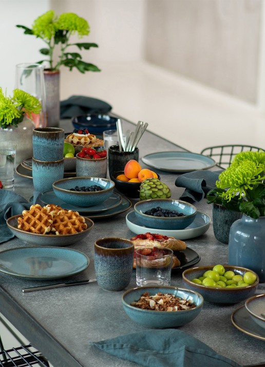 Villeroy & Boch Lave Glacé dinerbord 28 cm - detail 2 turquoise