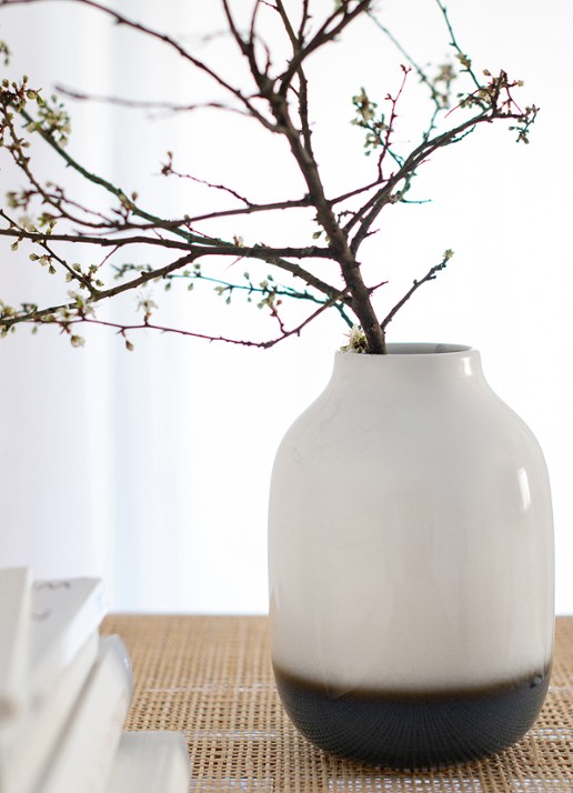 Villeroy & Boch Lave Nek vaas 22 cm - detail 4 gebroken wit