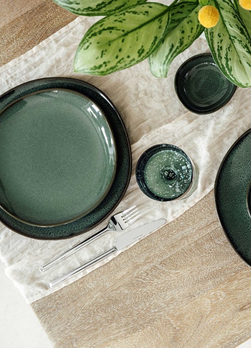 Villeroy & Boch Lave Vert dinerbord 23 cm - detail groen