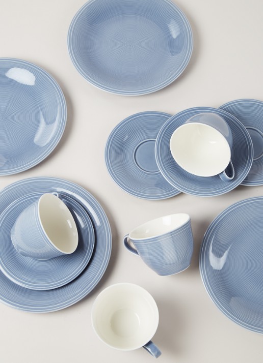 Villeroy & Boch Like Color Loop serviesset 12-delig - detail 3 staalblauw