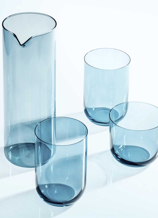 Villeroy & Boch Like Ice waterkan 1 liter - voorkant 4 blauw