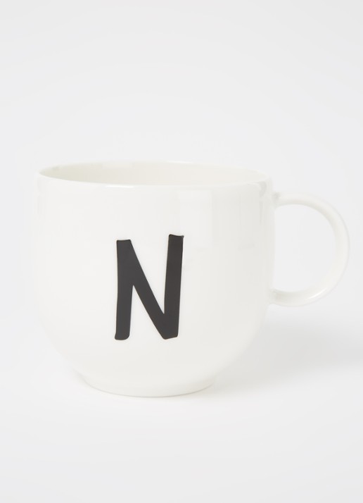 Villeroy & Boch Like Letters N mok 38 cl - voorkant 3 gebroken wit