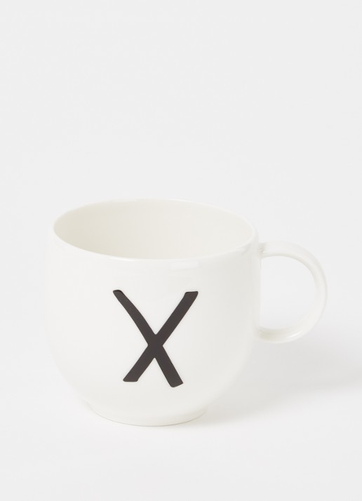 Villeroy & Boch Like Letters X mok 38 cl - voorkant 2 gebroken wit