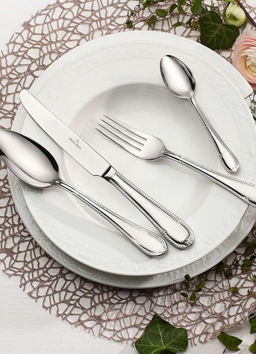 Villeroy & Boch Mademoiselle bestekset 24-delig - voorkant 4 zilver