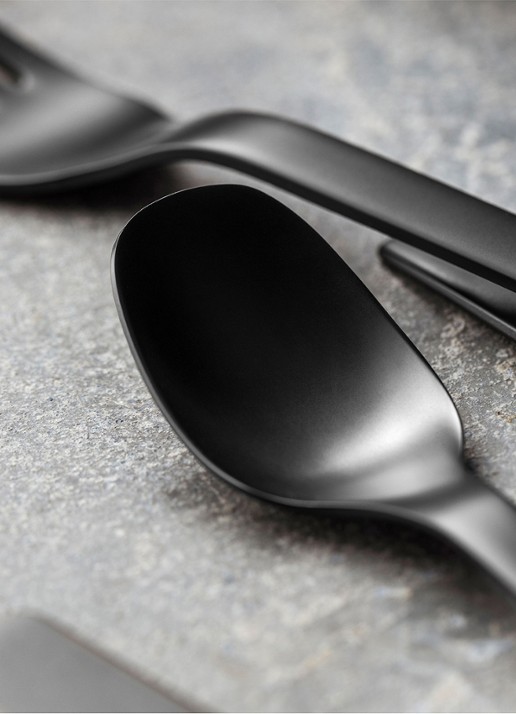 Villeroy & Boch Manufacture Rock bestekset 16-delig - detail zwart