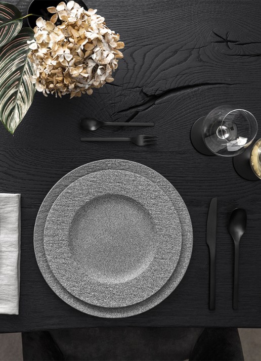 Villeroy & Boch Manufacture Rock bestekset 16-delig - voorkant 4 zwart