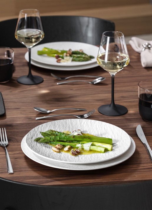 Villeroy & Boch Manufacture Rock Blanc bord 25 cm - achterkant gebroken wit