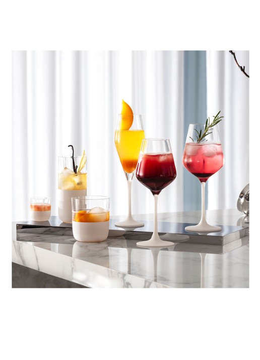 Villeroy & Boch Manufacture Rock blanc borrelglas set van 4 - detail 3 transparant