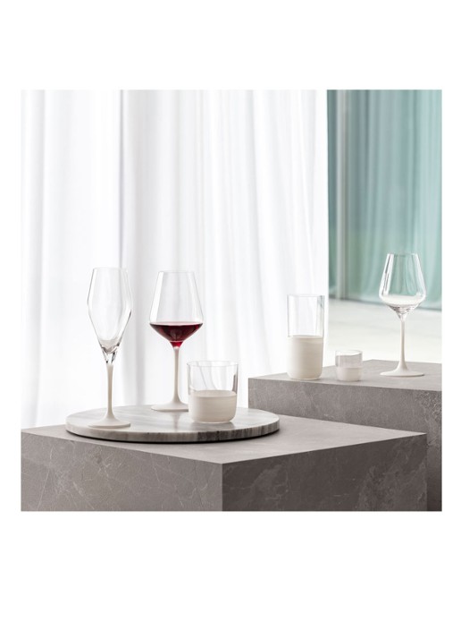 Villeroy & Boch Manufacture Rock blanc borrelglas set van 4 - voorkant 2 transparant