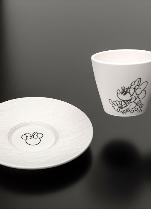 Villeroy & Boch Manufacture Rock blanc - Mickey Mouse espressokopje - voorkant 4 wit